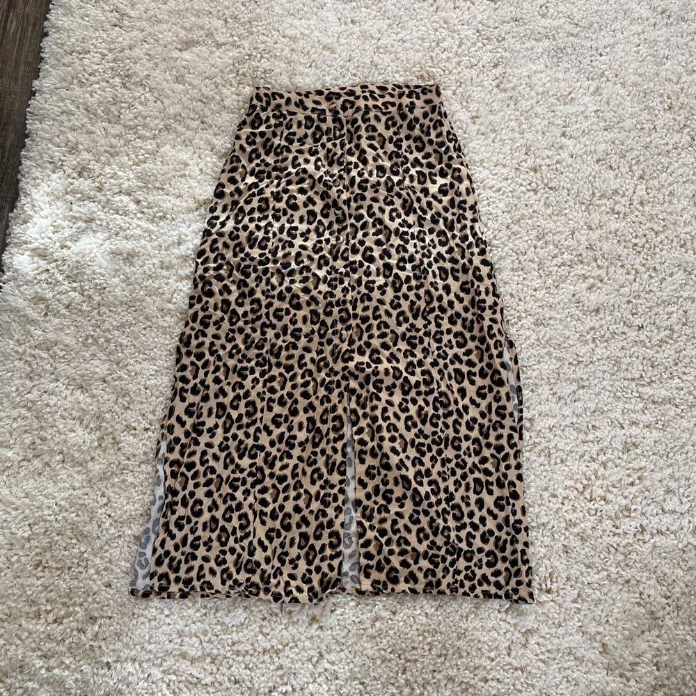 Cheetah print skirt